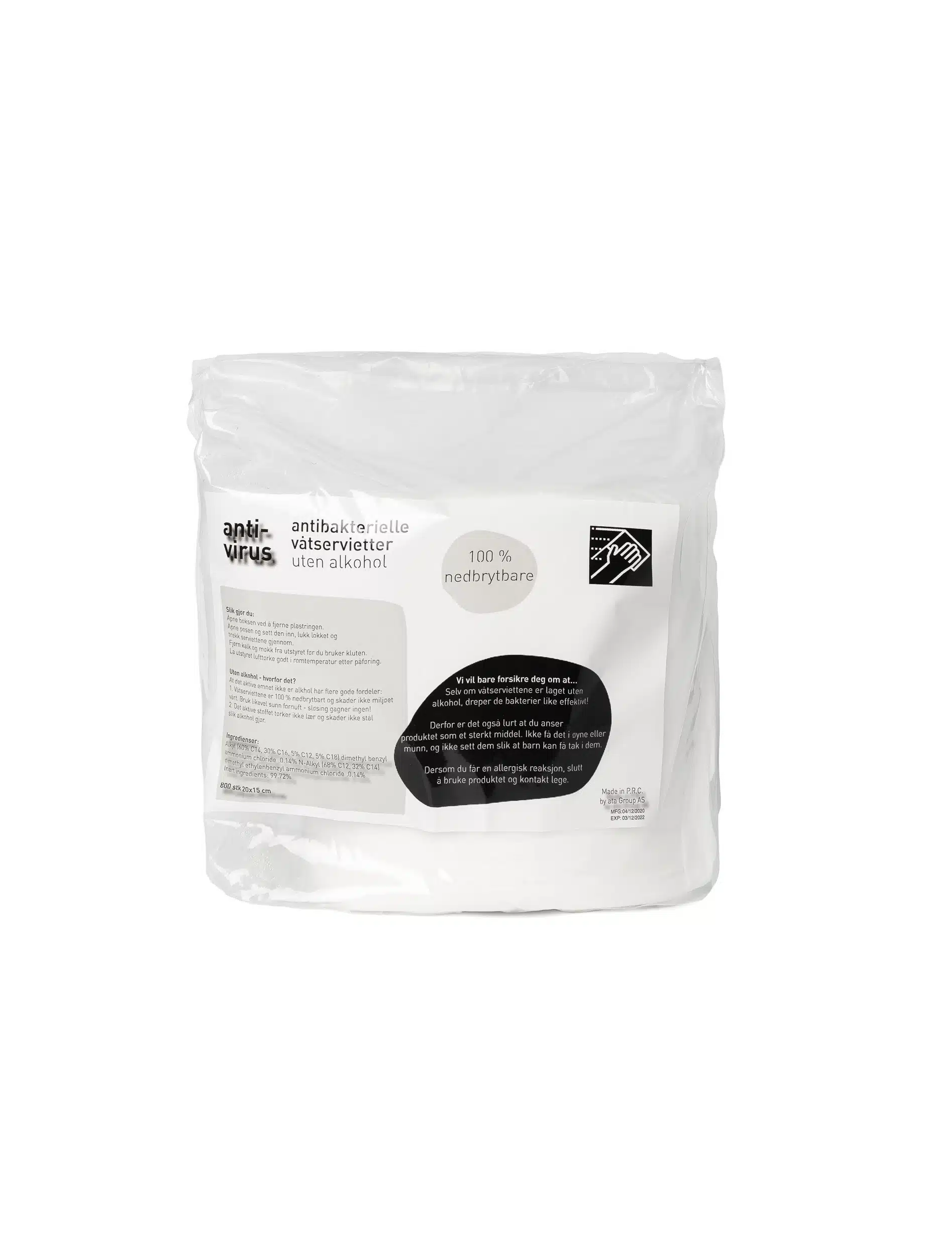 ata anti-virus wipes 800stk (refill)
