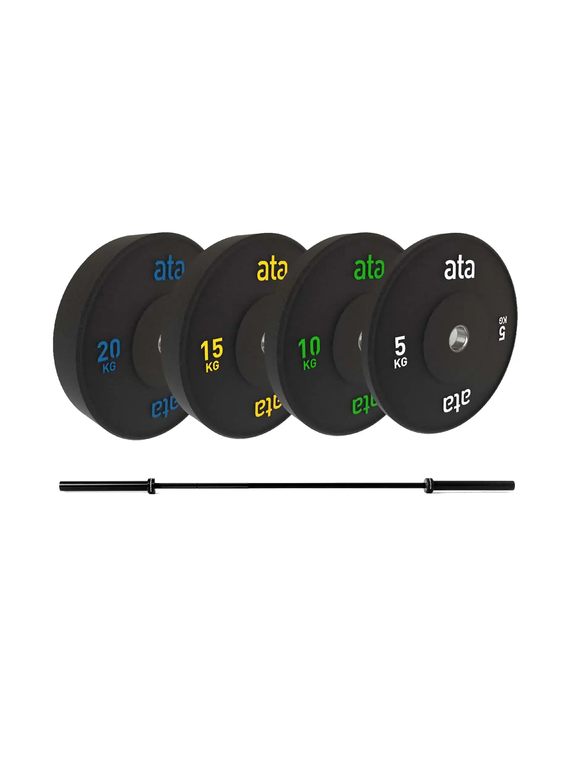 ata PRO ELITE Bumper Plate Pakke 100KG + ata XF Bar